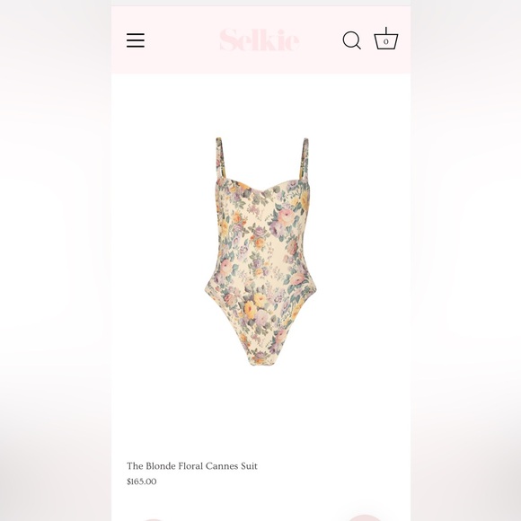 The Blonde Floral Cannes one piece swimsuit; 1X - Picture 10 of 11